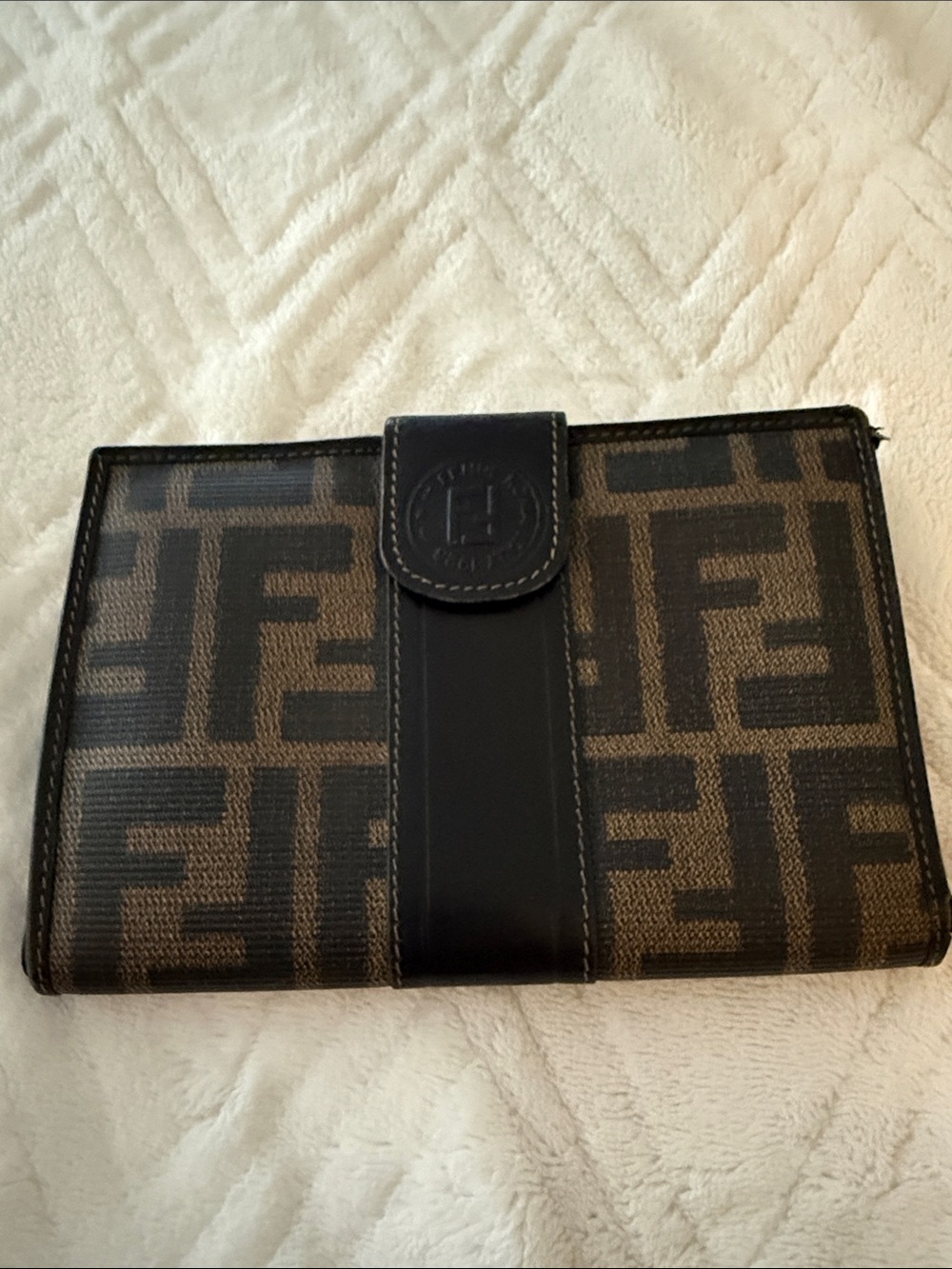 Vintage Fendi Brown and Black Logo Wallet